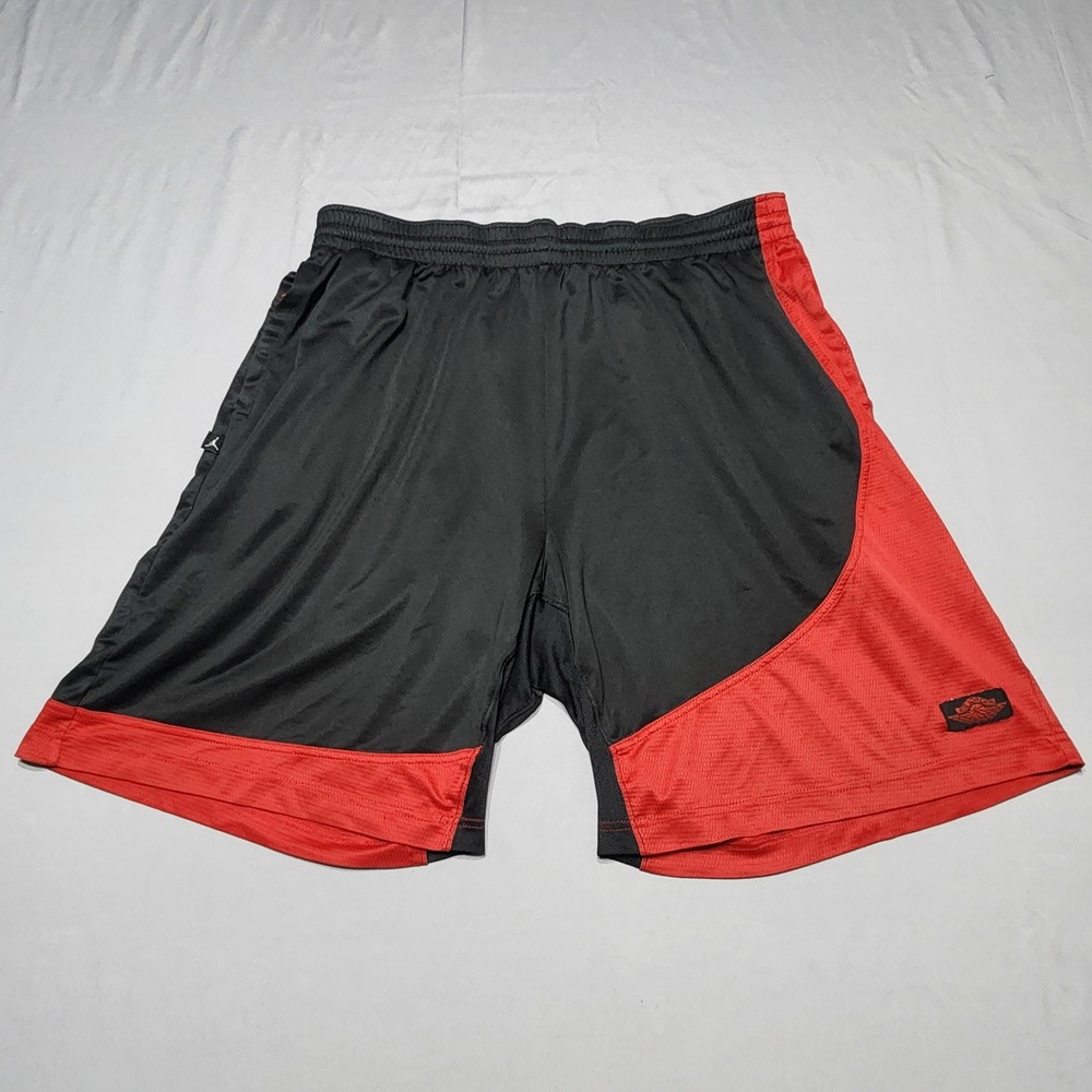 Jordan‎ Dri-FIT Basketball Shorts Mens XL Black Red Athletic Mesh Pockets